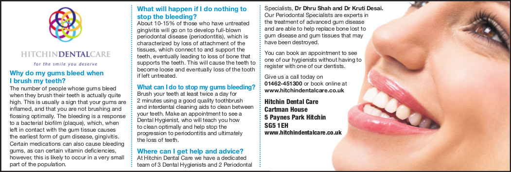 Our Ask the experts article on bleeding gums in the Comet newspaper