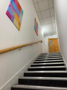 Stairs up to the practice