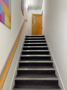 Stairs up to the practice